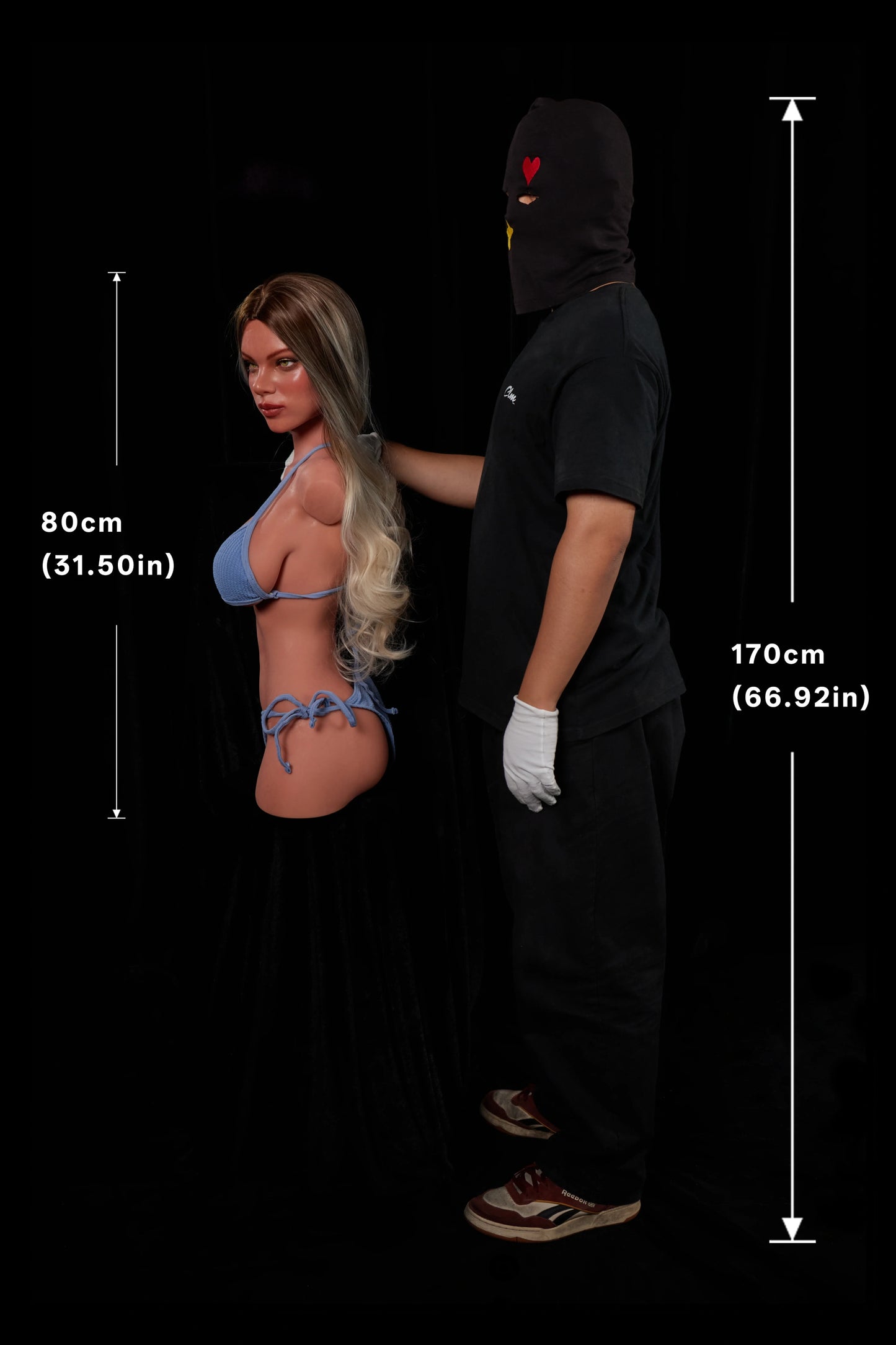 Climax Doll | 33LB E Cup Realistic Full Silicone Gold Hair Mature American Woman Half Body Big Chest Adult Sex Doll Torso for Single Men - ULW 662# Hedia