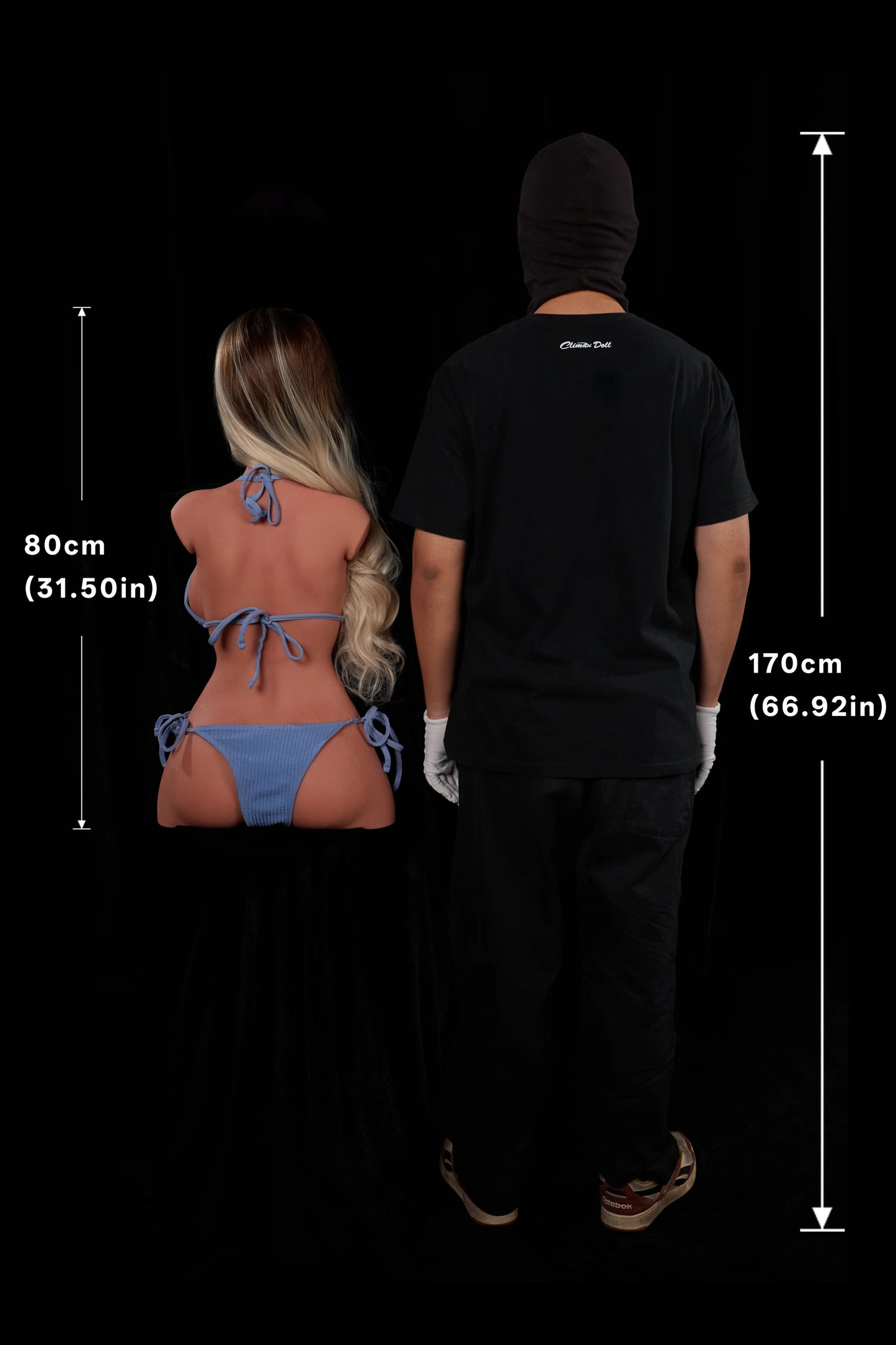 Climax Doll | 33LB E Cup Realistic Full Silicone Gold Hair Mature American Woman Half Body Big Chest Adult Sex Doll Torso for Single Men - ULW 662# Hedia