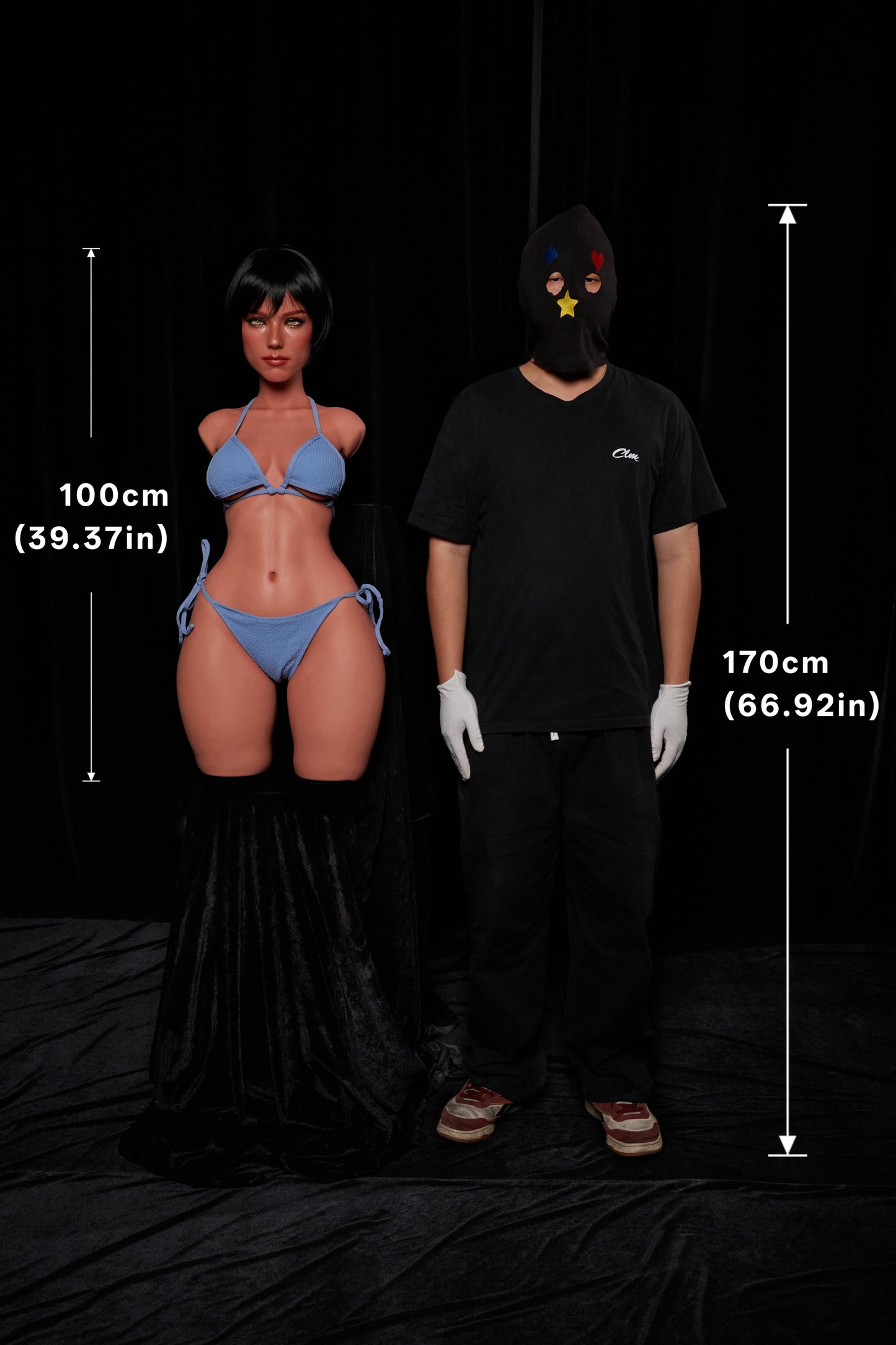 Climax Doll | 41LB E Cup Realistic Full Silicone Black Hair Mature American Woman Half Body Small Breast Adult Sex Doll Torso - ULW 882# Livia