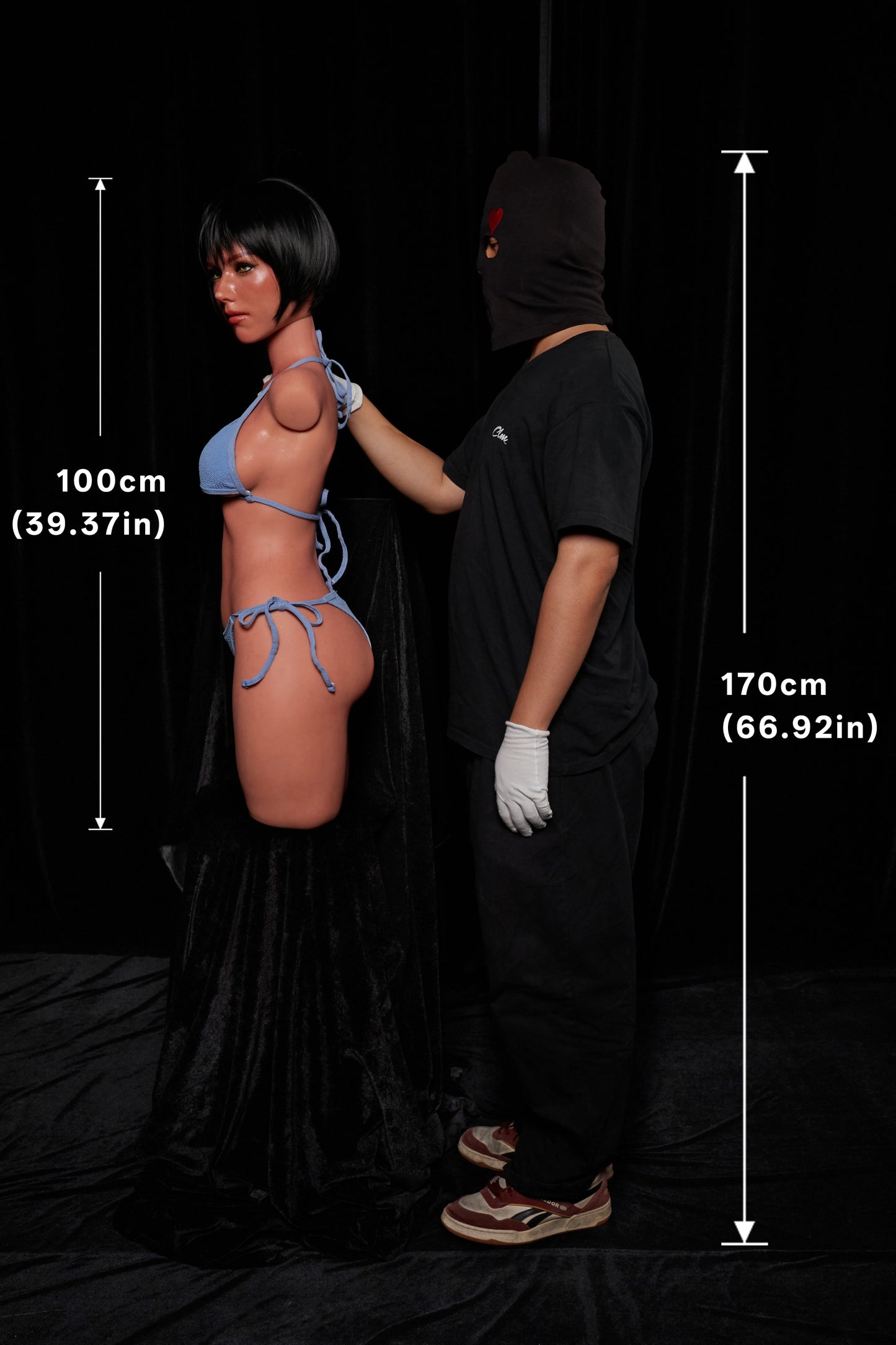 Climax Doll | 41LB E Cup Realistic Full Silicone Black Hair Mature American Woman Half Body Small Breast Adult Sex Doll Torso - ULW 882# Livia